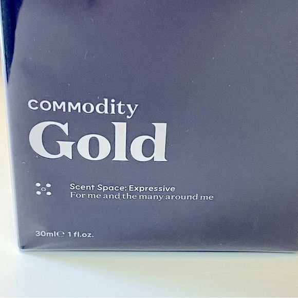 Commodity GOLD fragrance expressive perfume 1 fl oz NIB & Sealed Amber, Vanilla - Picture 5 of 8